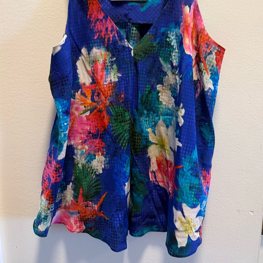 Amanda Uprichard Multicolor Floral Silk Tank Size M multicolored - Picture 3 of 4